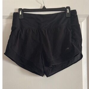 Fit2Run Black Mesh Trim Running Shorts Built-in Liner Zipper Pocket Size S